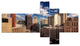 Amazing Urban City With Skyline, Extra Large Canvas Art Print, 60"x32", 5 panels