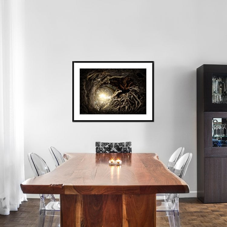 "Under The Trees #1" Framed Digital Print by Matthias Bergolth, 44x32"