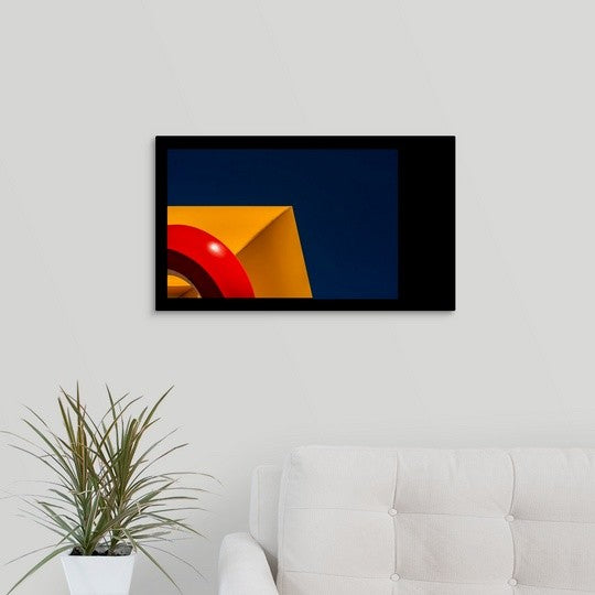 "Shell Station Abstract" Wrapped Canvas Art Print, 24"x14"x1.5"