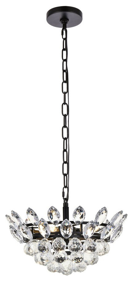 Elegant Lighting Emilia 3-Light Pendant Black