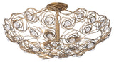 Varaluz 500S03 Ethereal Rose 3 Light 24"W Semi-Flush Bowl Ceiling - Havana Gold