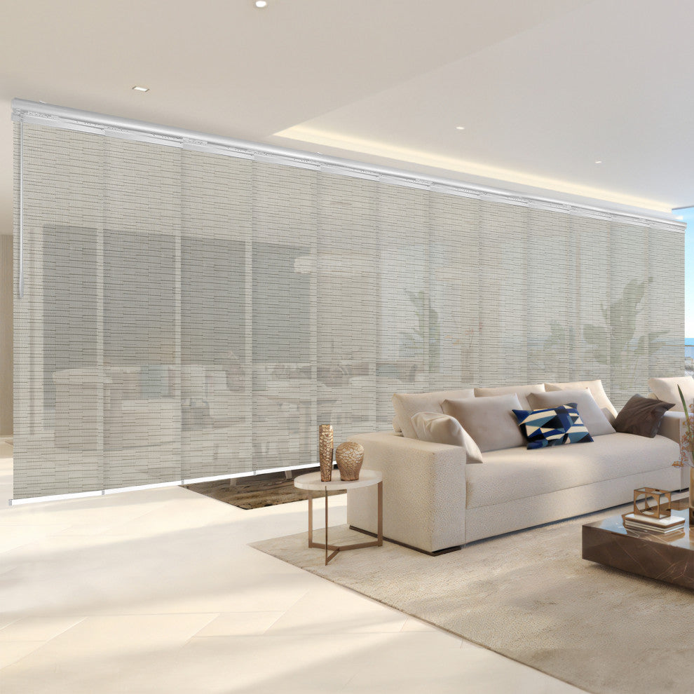 Eliana 12-Panel Track Extendable Vertical Blinds 140-260"W