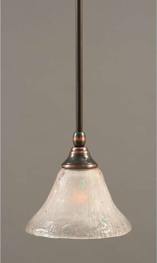 Toltec Lighting Stem Mini Pendant, 7" Frosted Crystal Glass