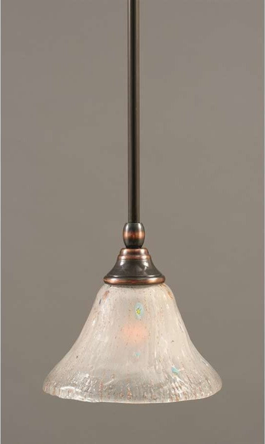 Toltec Lighting Stem Mini Pendant, 7" Frosted Crystal Glass