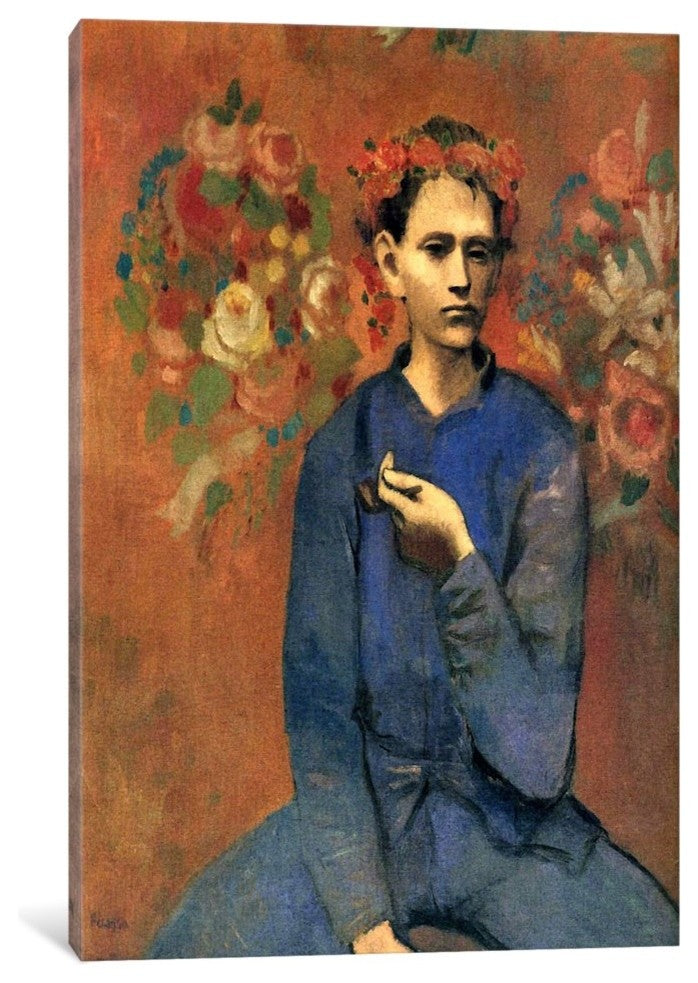 "A Boy with Pipe" by Pablo Picasso, Canvas Print, 26x18"