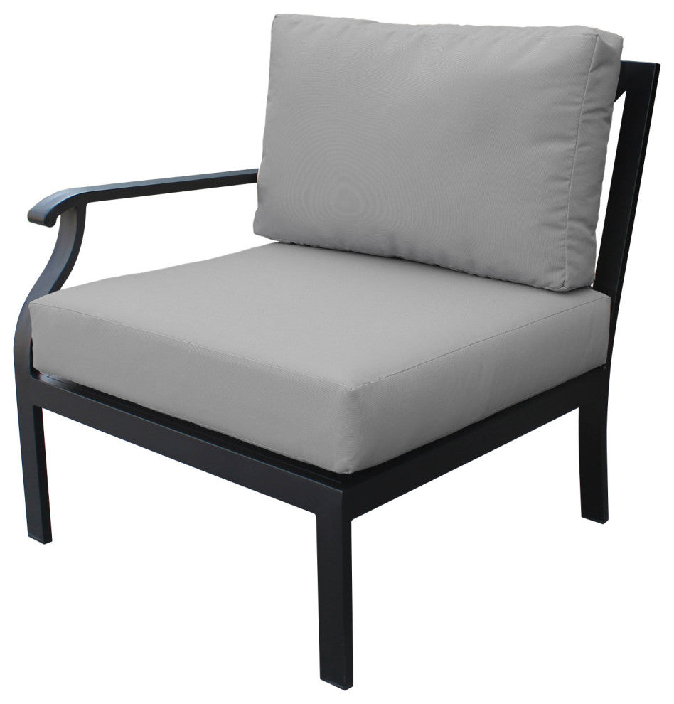 kathy ireland Madison Ave. 5 Piece Aluminum Patio Furniture Set 05a, Slate
