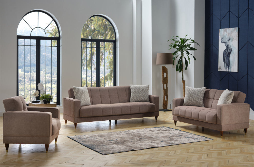 Camilla 3 Seat Sleeper, Mira Mink