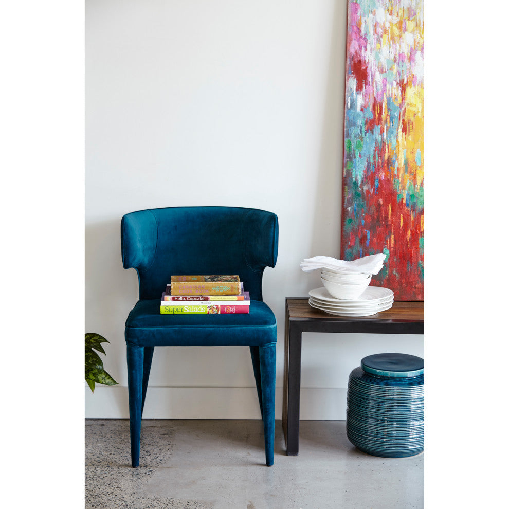 Art Deco Jennaya Dining Chair Teal - Blue