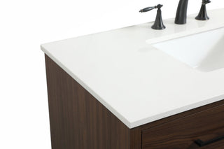 Home Living 22" Midcentury Modern Walnut-Light Bathroom Vanity