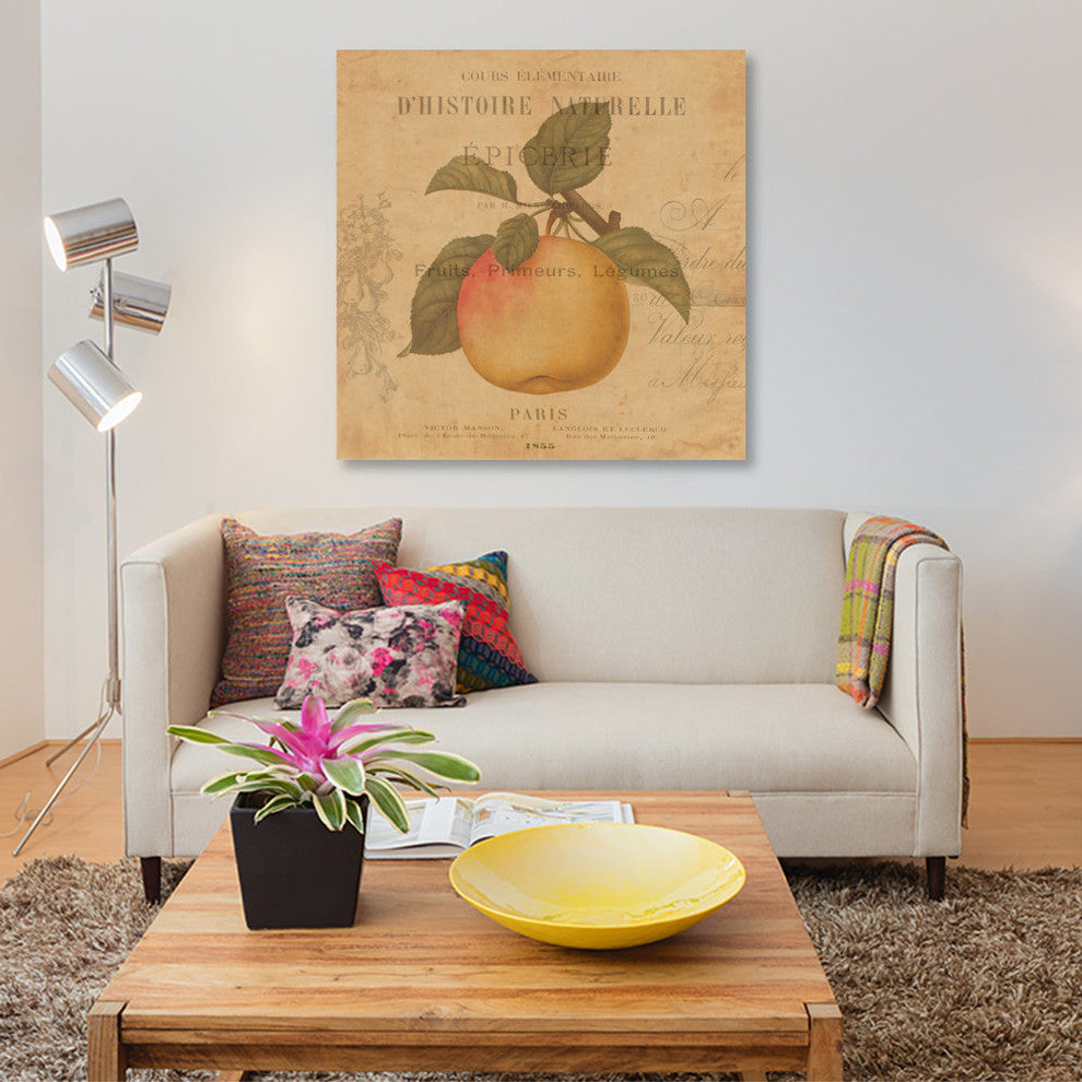"Pomme" by Deborah Devellier, Canvas Print, 18"x18"