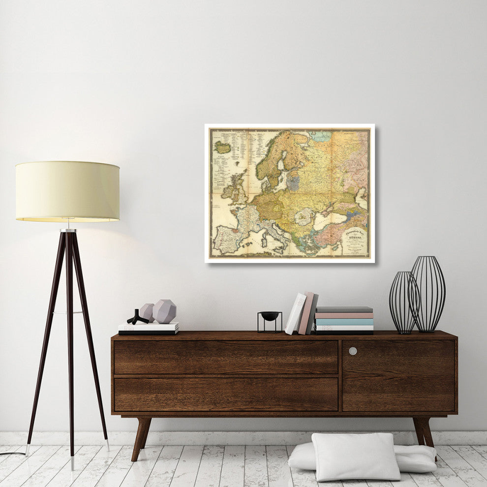 "Ethnographische Karte von Europa, 1847" Print by Heinrich Berghaus, 42"x34"
