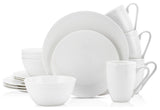 Stone Lain Ava Bone China 16 Piece Dinnerware Set, White