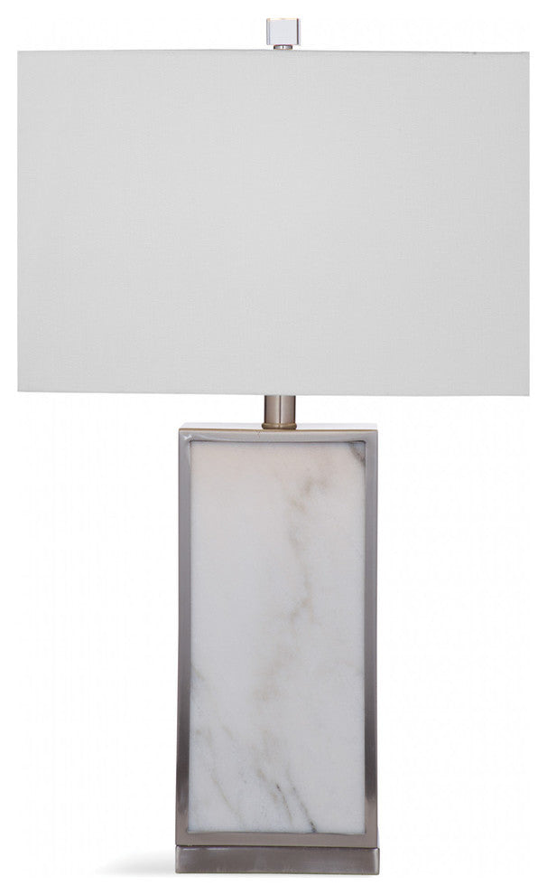 Adair Table Lamp - Marble/Brushed Steel - Gray