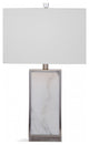 Adair Table Lamp - Marble/Brushed Steel - Gray