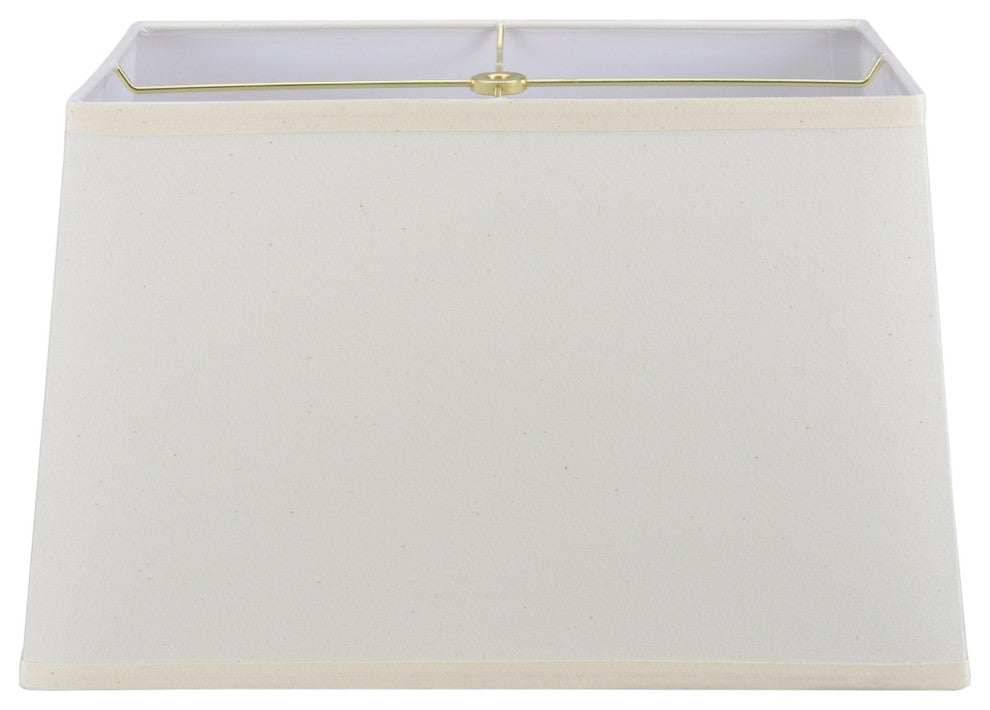 Aspen Creative 36021 Rectangle Hardback Shape Spider Lamp Shade in Off White