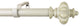 1" Diameter Regina Curtain Rod, 28"-48", Gilded French White