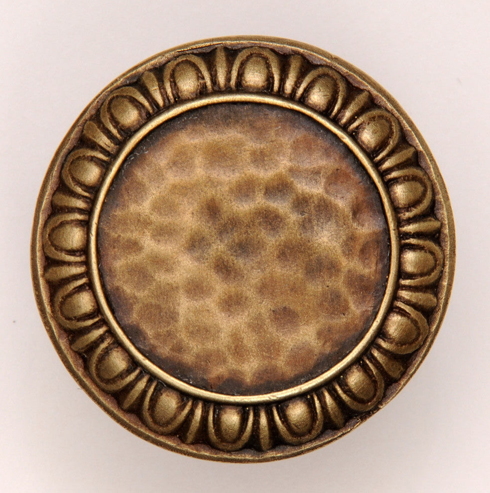 Egg and Dart Knob Antique Brass, Antique Brass