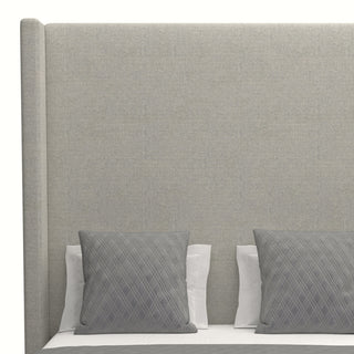 Nativa Interiors Aylet Plain Bed, Gray, California King, High Headboard