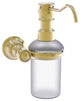 Carolina Wall Mounted Soap Dispenser, Unlacquered Brass