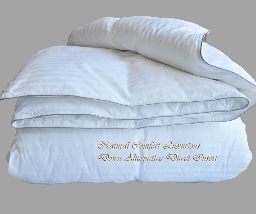 Natural Comfort 300TC Sateen White Down Alternative Duvet Insert, Oversize King