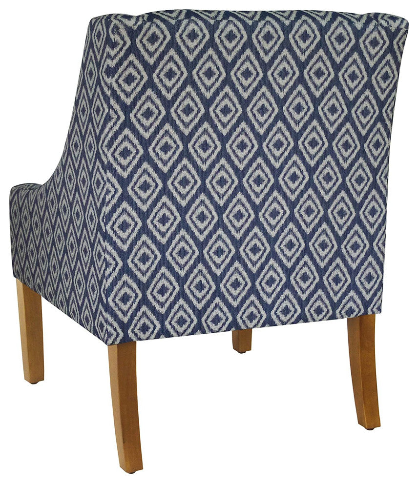Modern Arm Accent Chair, Indigo