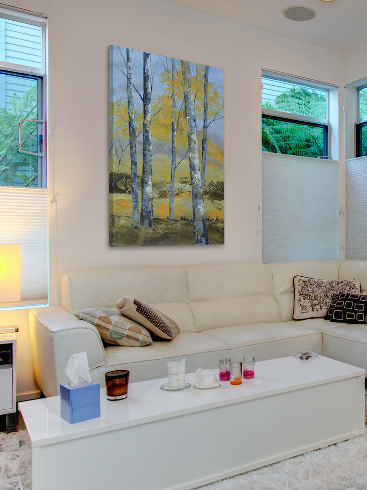 "Golden Stillness I" Painting Print on Canvas by Julie Joy