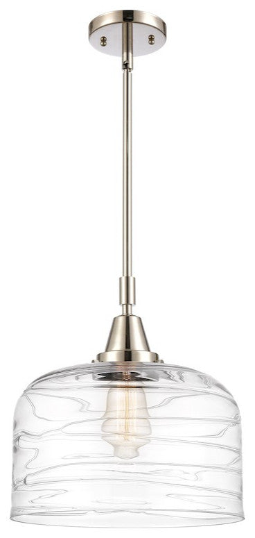 Innovations 447-1S-PN-G713-L Bell 1 Light 12" Mini Pendant, Polished Nickel