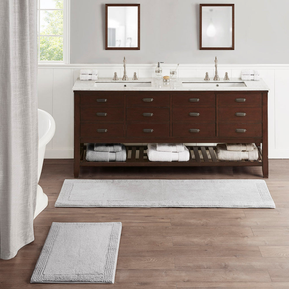 Madison Park Signature Splendor 100% Cotton Tufted 3000GSM Reversible Bath Rug
