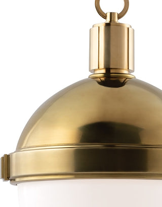Lambert 1-Light Pendant, Aged Brass, 10"