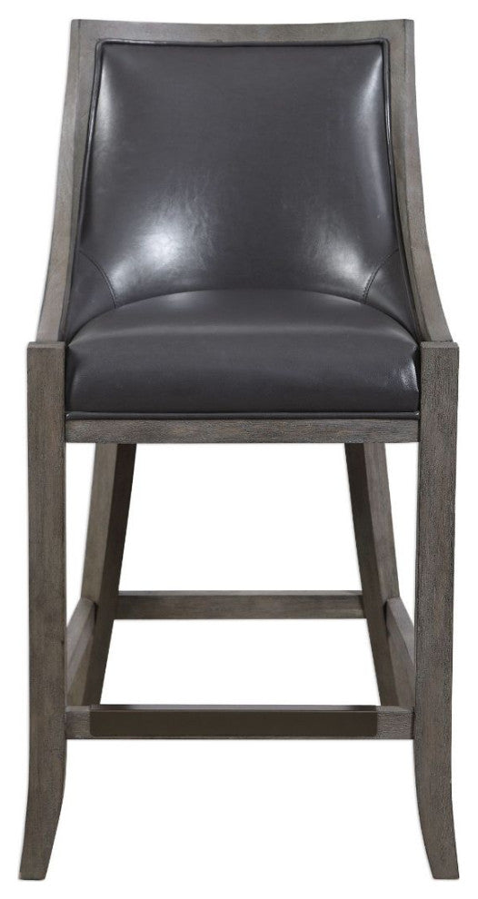 Uttermost Elowen Leather Counter Stool