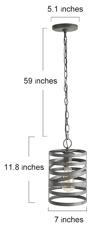 LALUZ 1-Light Pendant Lighting Iron Ceiling Hanging Lights