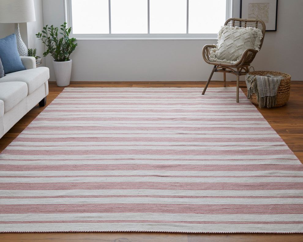 Weave & Wander Granberg Eco-Friendly PET Rug, Red, 10' X 14'