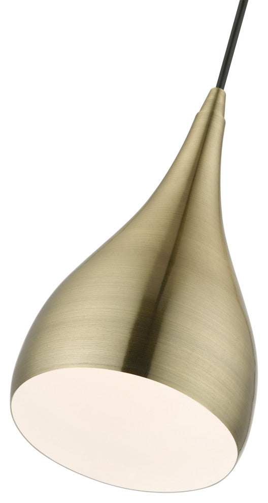 Livex Lighting 1 Light Antique Brass Pendant