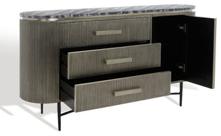 Safavieh Couture Everlyse Marble Top Sideboard, Silver