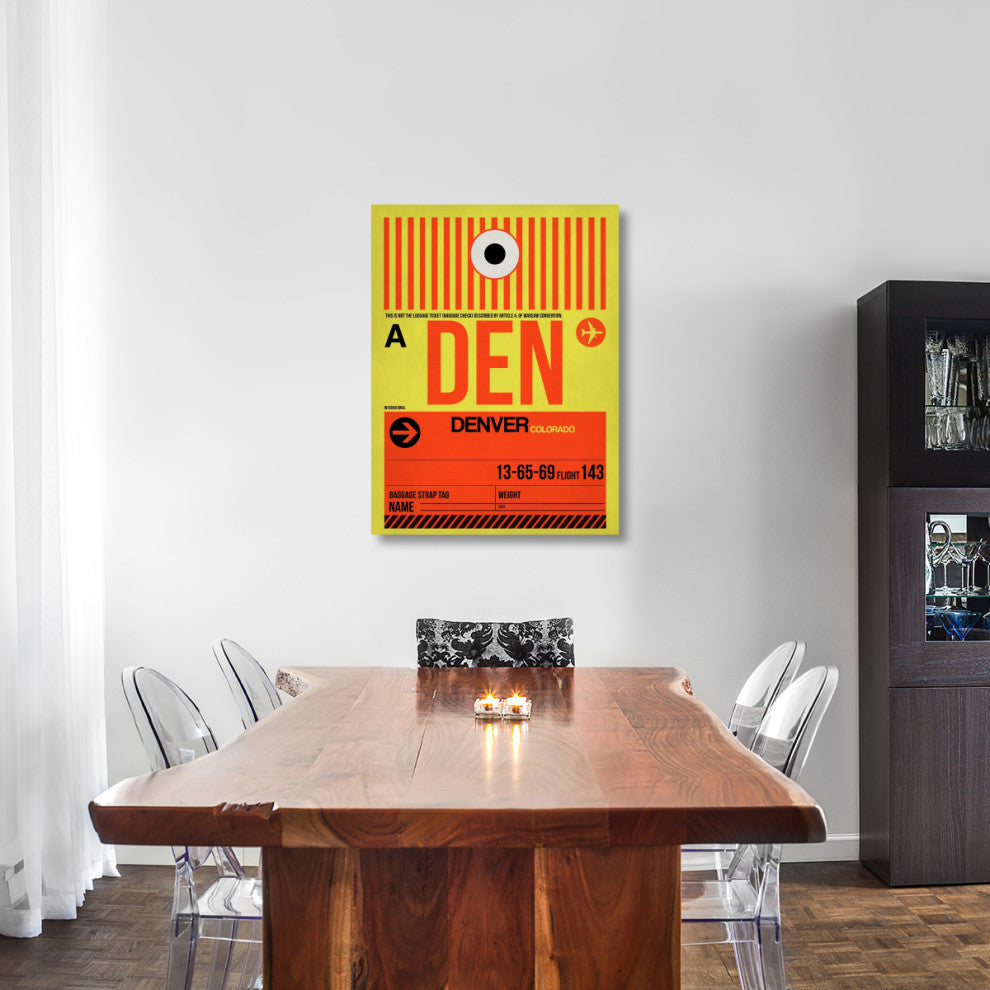 "DEN Denver Luggage Tag 1" Fine Art Print