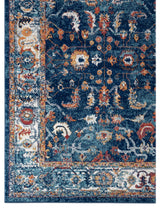 Alessana Cochise Bordered Area Rug, Blue, 4'x6'