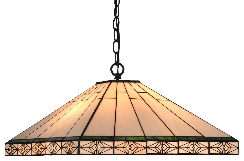 Chloe Lighting Theros Tiffany-Style 2-Light Hanging Pendant Fixture 18" Shade