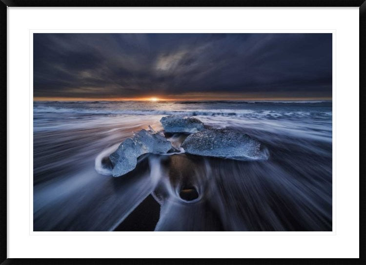 "Wild Ice Ii" Framed Digital Print by Juan Pablo De, 44x32"