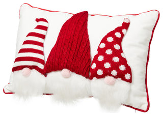 18''L 3D Heavy Cotton Knitted Gnome Pillow