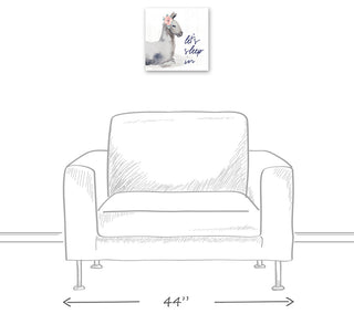 Let's Sleep In Llama 12x12 Canvas Wall Art