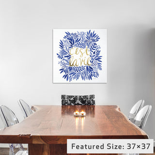 "C'est La Vie" Print by Cat Coquillette, 37"x37"x1.5"