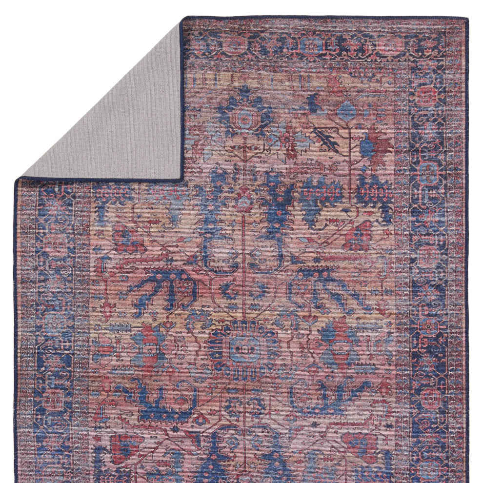 Vibe by Jaipur Living Ainsworth Medallion Blue/ Pink Area Rug 5'3"X8'