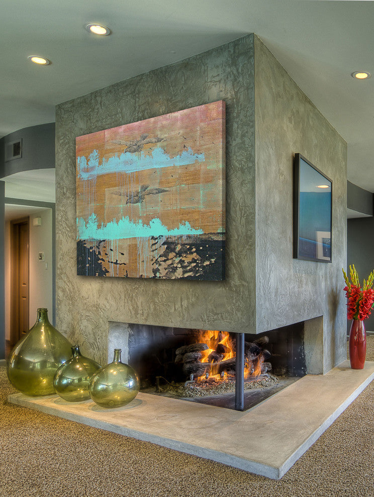 "Gliding Augur" Painting Print on Canvas by Tracy Silva Barbosa