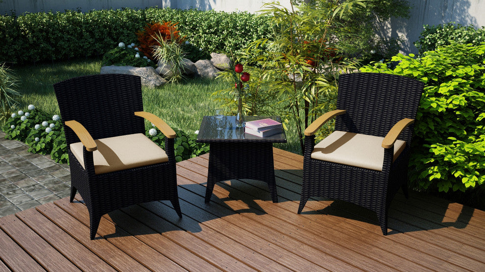 Arbor 3 Piece Chat Set, Canvas Flax