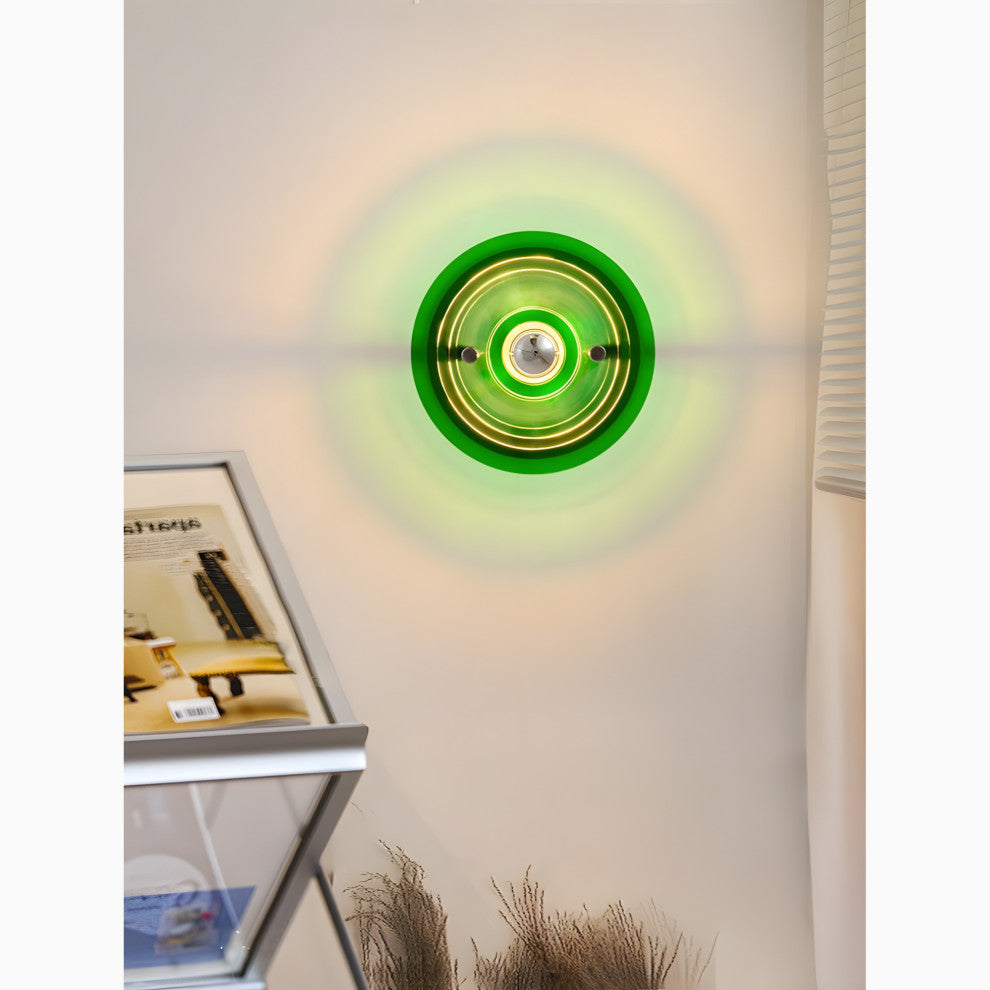 Modern LED Wall Lamp in Futuristic Style for Living Room, Bedroom, Green
