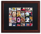 'Parisian Signs' Matted Framed Canvas Art by Preston