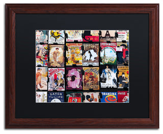 'Parisian Signs' Matted Framed Canvas Art by Preston