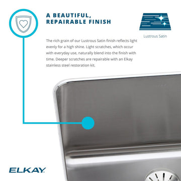 LRAD292265PD4 Lustertone Classic Stainless Steel 29" ADA Sink with Perfect Drain