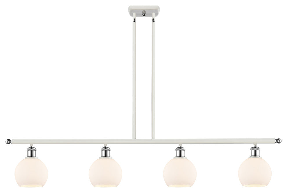 Innovations 516-4I-WPC-G121-6-LED 4 Light Island Light, White, Polished Chrome