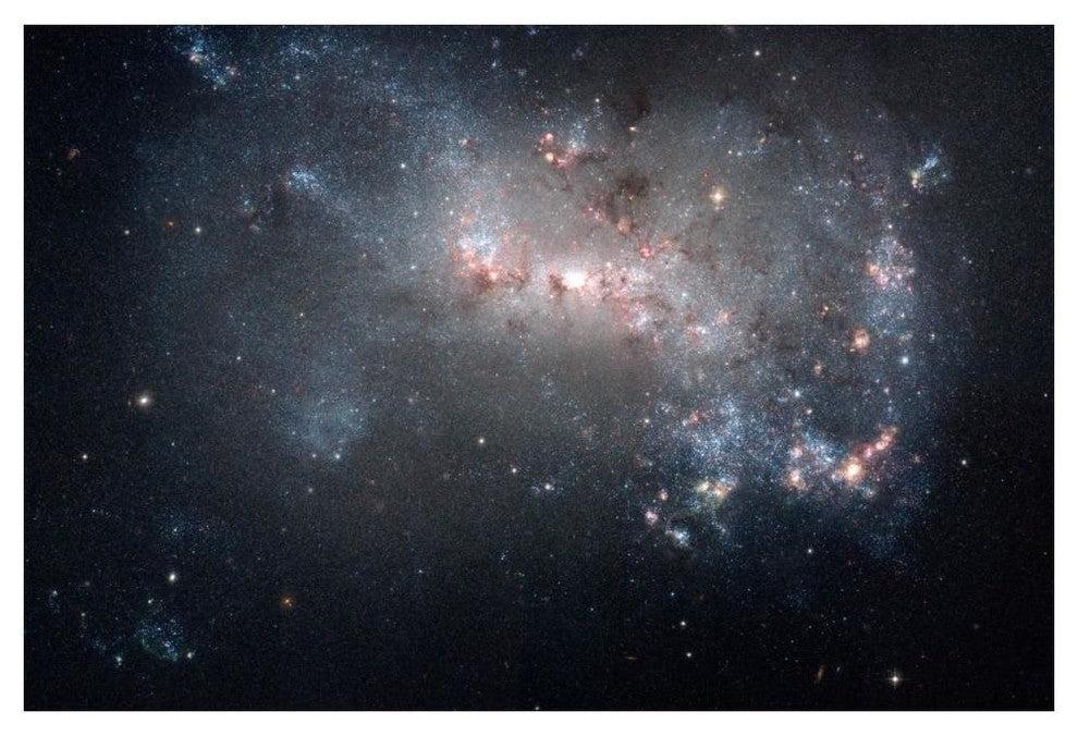"Stellar Fireworks Ablaze in Galaxy NGC 4449" Paper Print by NASA, 50"x34"